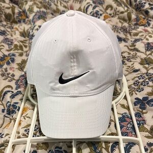 Nike Classic  Dry-Fit White Cap with Black Logo